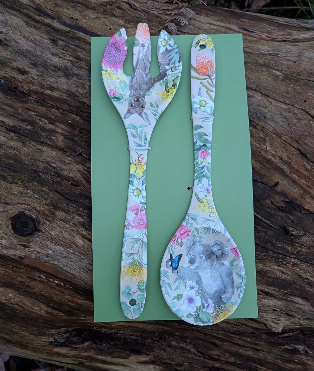 Customer photo review of Salad Servers Bush Beauties