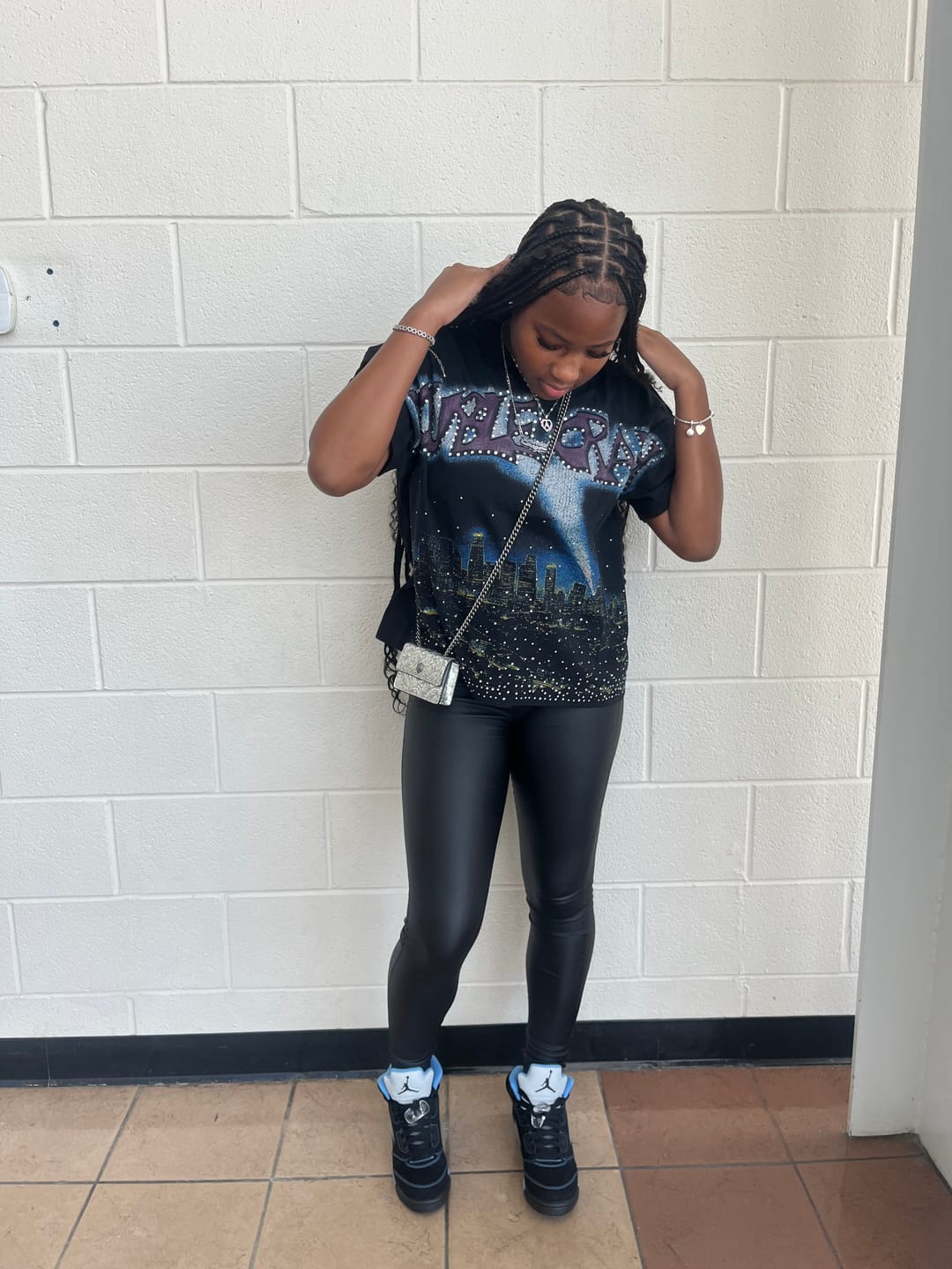 Customer photo review of Boxy L.A. Skyline Iced Out Tee-435