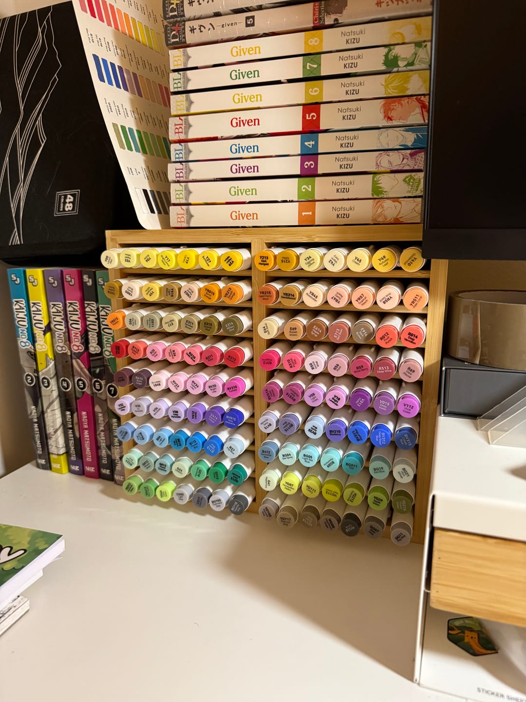 Customer photo review of Ohuhu Bamboo Marker Organizer
