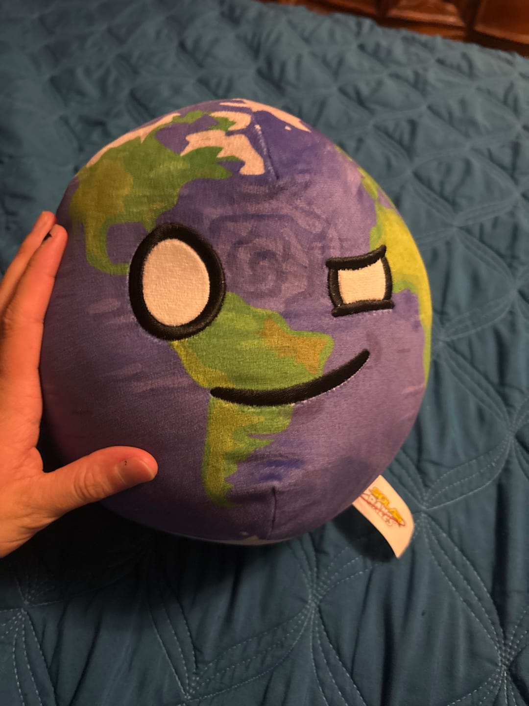 Customer photo review of The SolarBalls Earth Plush