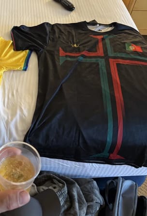 Customer photo review of Portugal Heritage Custom Football Jersey