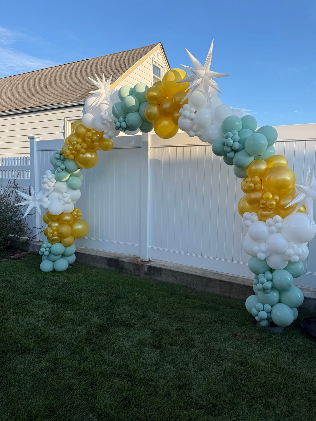 Customer photo review of 10x8ft Aluminum Alloy Tube Arch Balloon Flower Stand For Wedding Birthday Baby Shower