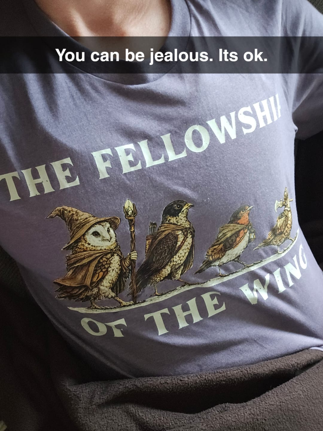 Customer photo review of Fellowship Of The Wing T-shirt
