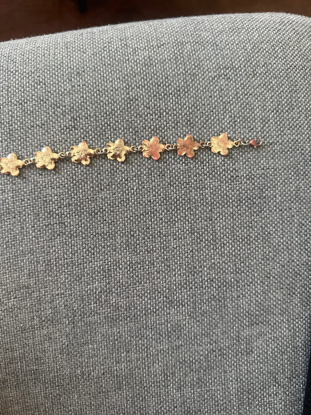 Customer photo review of Adeline  - Pink Enamel Flower Chain Bracelet