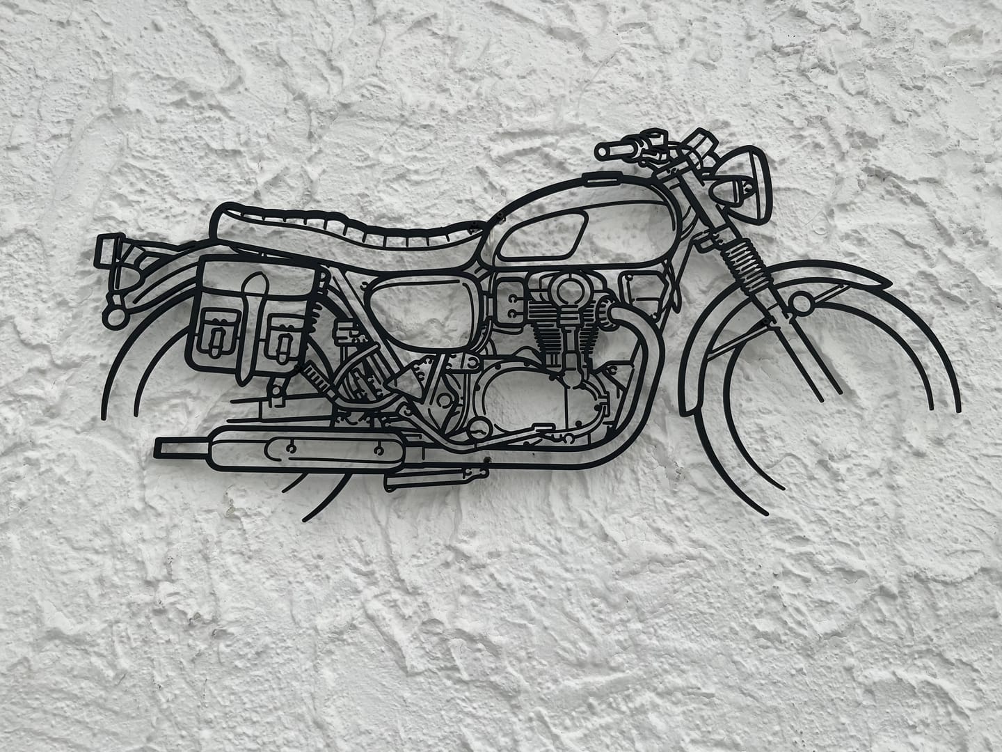 Customer photo review of Your Custom Bike Silhouette Metal Wall Art Service