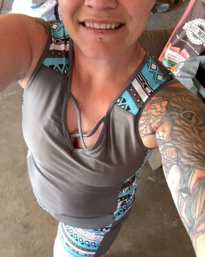 Customer photo review of ⏰LAST DAY 50% OFF -Women's Tummy Control Tankini Set with Built-In Bra – Flattering Boho Swimwear with Shorts