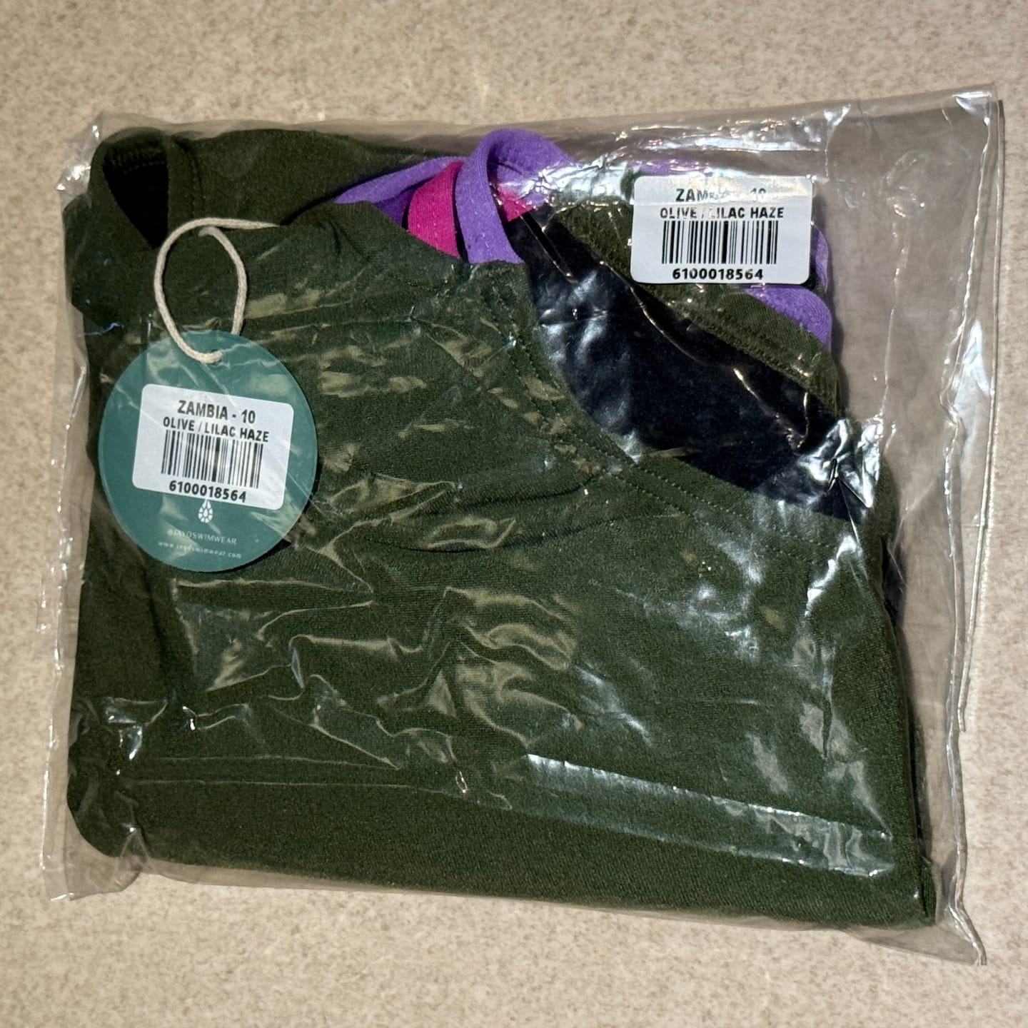 Customer photo review of ZAMBIA ONE PIECE - Olive|Lilac Haze