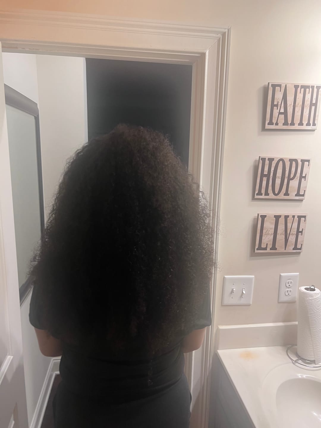 Customer photo review of Ywigs Burmese Water Curly Human Crochet Hair