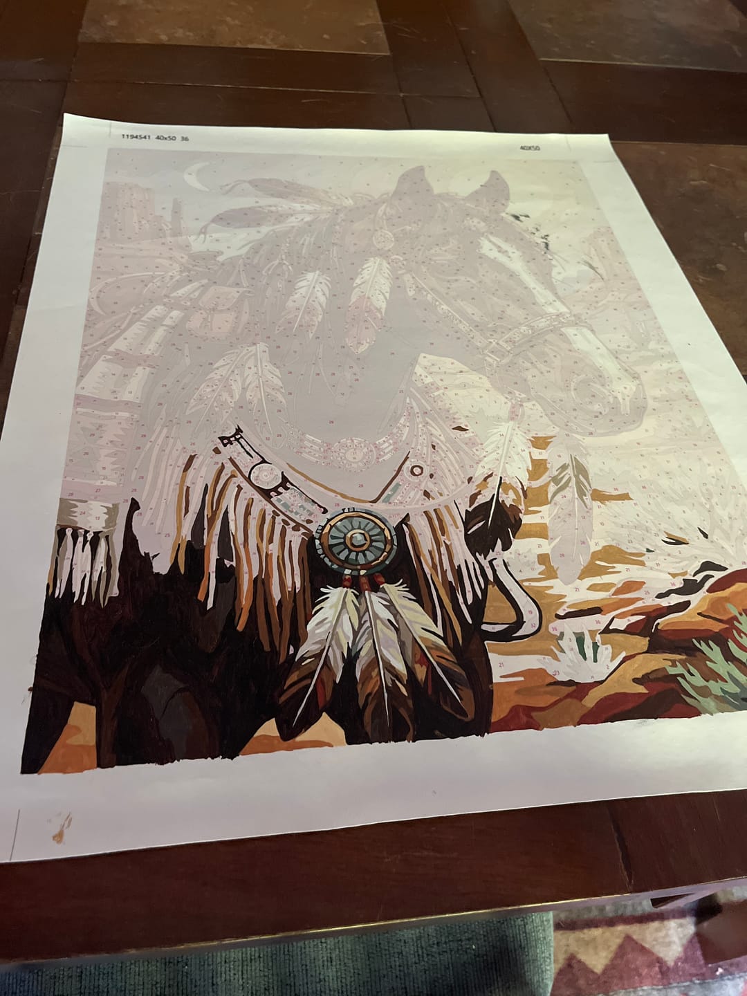 Customer photo review of Desert Moon Spirit Horse (Paint by Numbers)