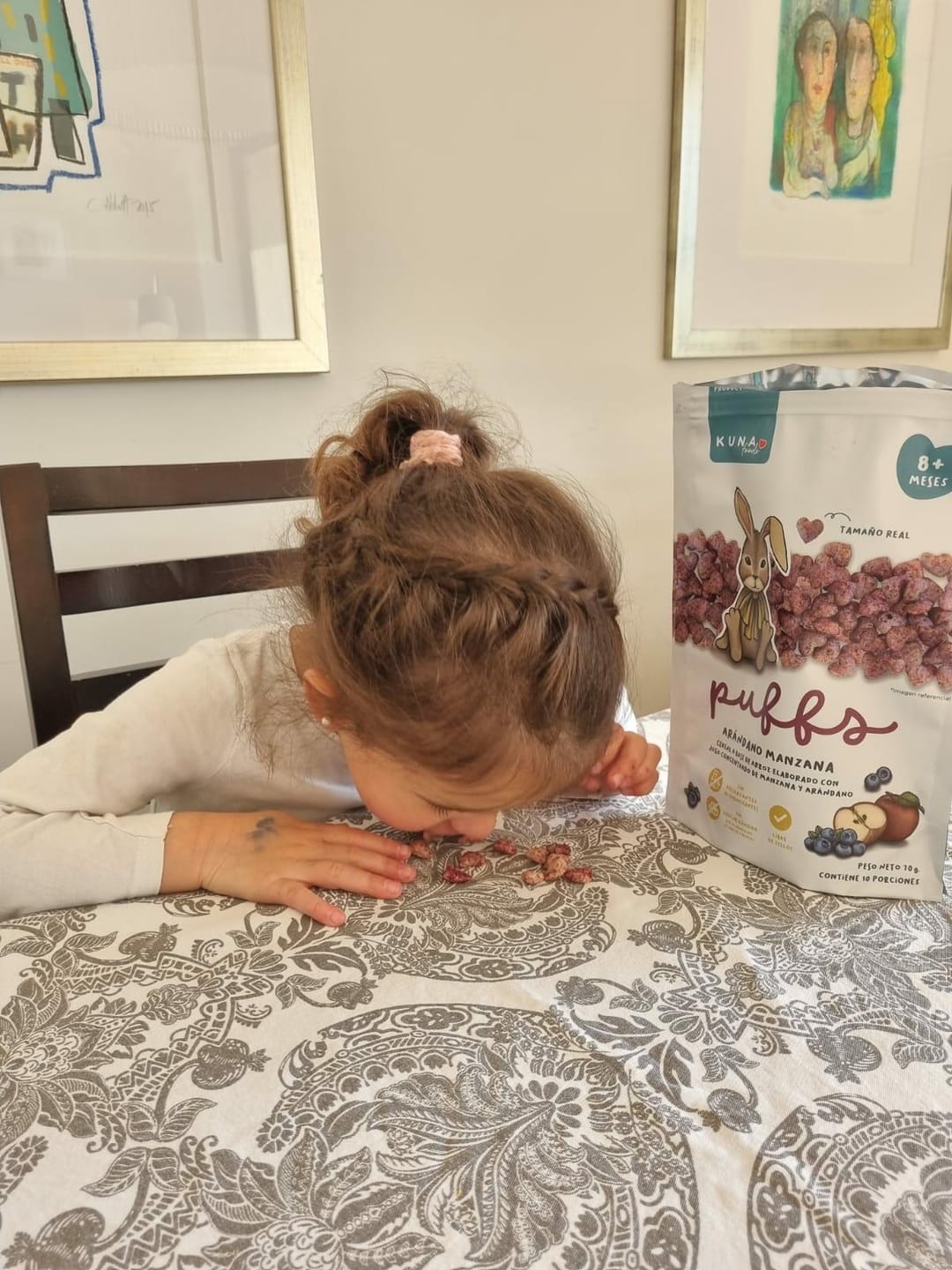 Customer photo review of Puffs Manzana Arándano Individual