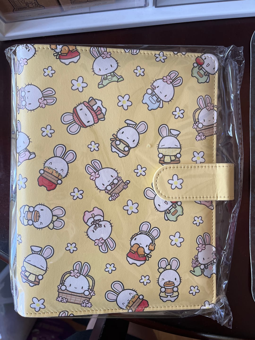 Customer photo review of Vegan Leather Binder/Planner - Cute Bunnies