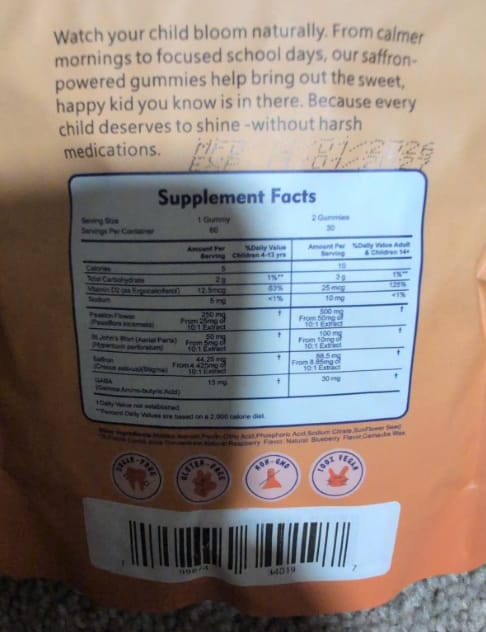 Customer photo review of KIDPUFF Gomitas de Azafrán Plus+