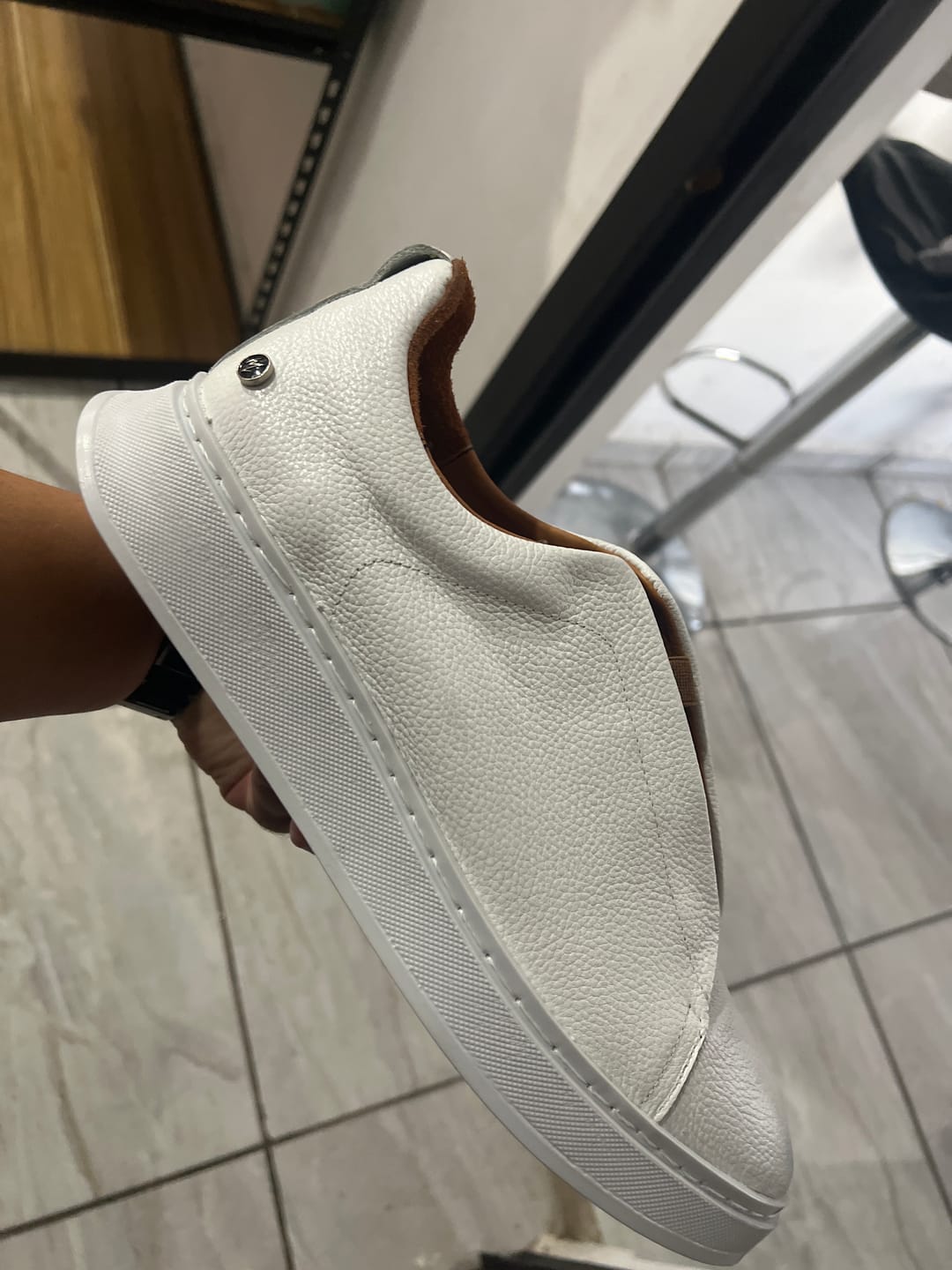 Customer photo review of Tenis Sneakers piel genuina slip on mod 51004 Blanco-Bitono