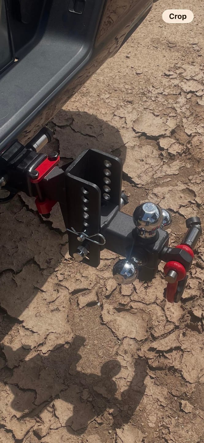 Customer photo review of TYT Adjustable Tri-Ball Hitch for 2″ Receiver – Up to 10K GTW