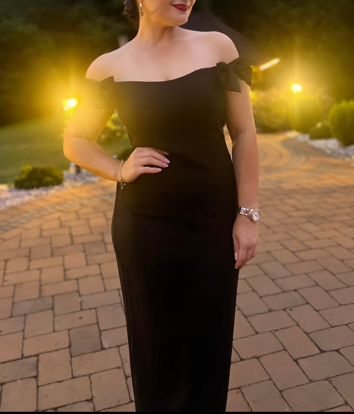 Customer photo review of Rochie lunga Belisima cu bretele fundita