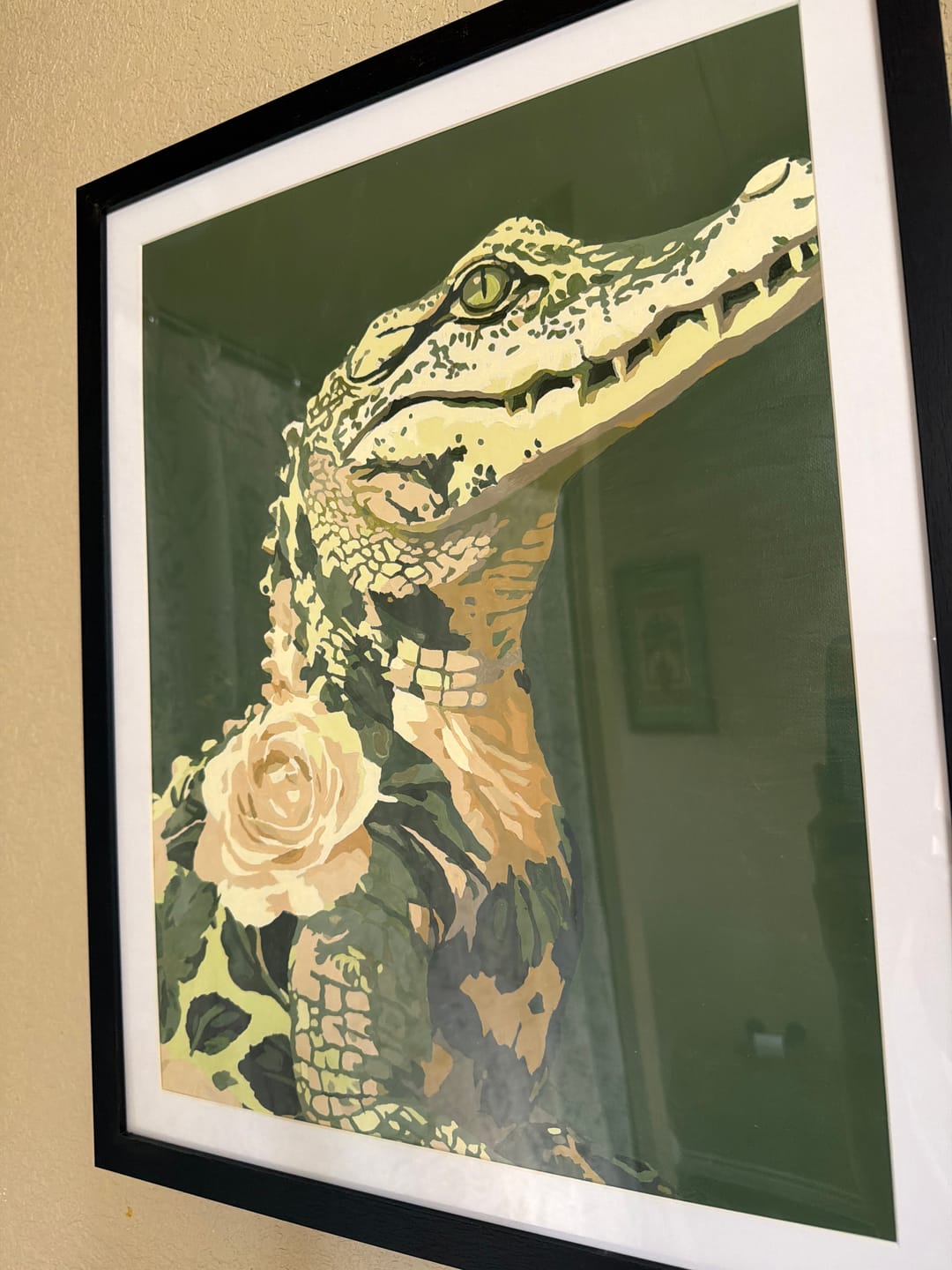 Customer photo review of One Fancy Gator | Paint by Number