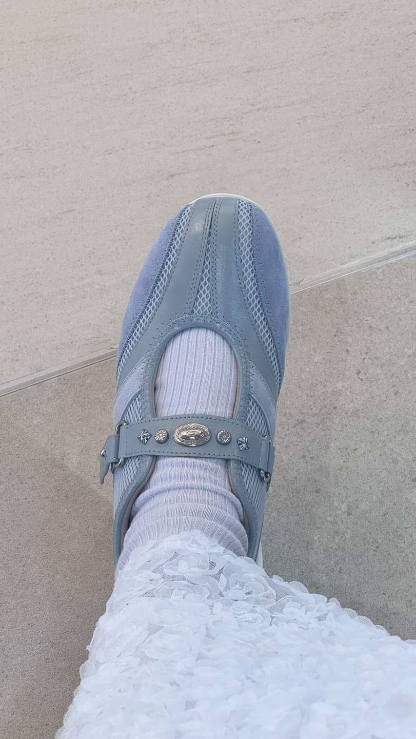 Customer photo review of Odette・Studded Round-Toe Sneakerina