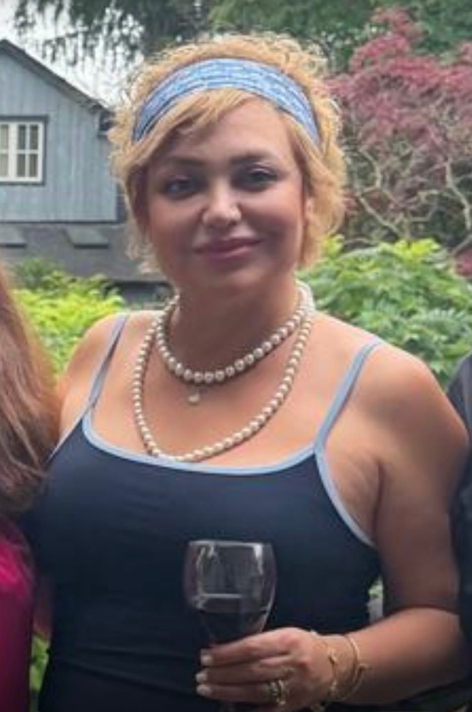 Customer photo review of LEILA - White Pearl Matinee Necklace