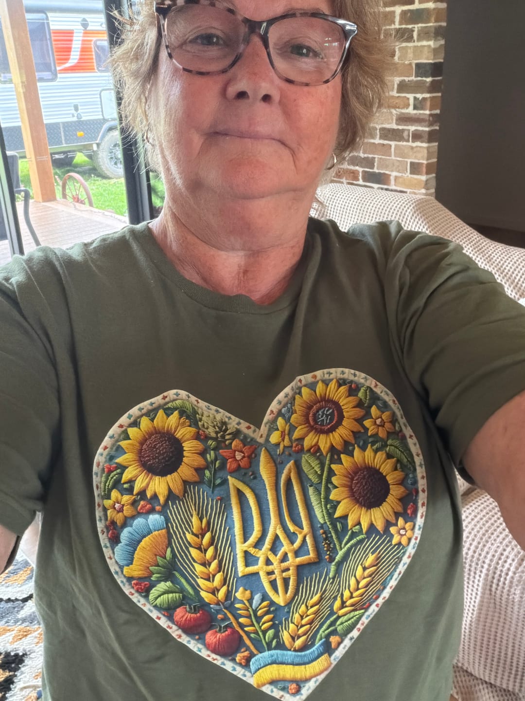 Customer photo review of Heart of Ukrainian Fields T-Shirt