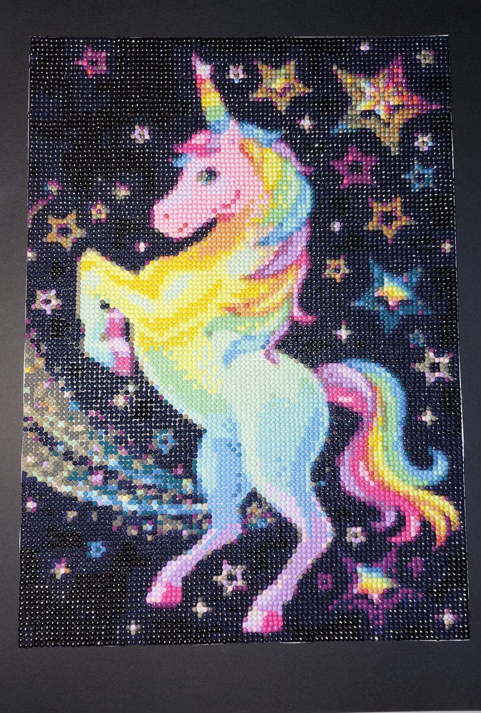 Customer photo review of New Hot Sale Cartoon Colorful Unicorn Full Drill - 5D Diy Diamond Painting Kits VM9827