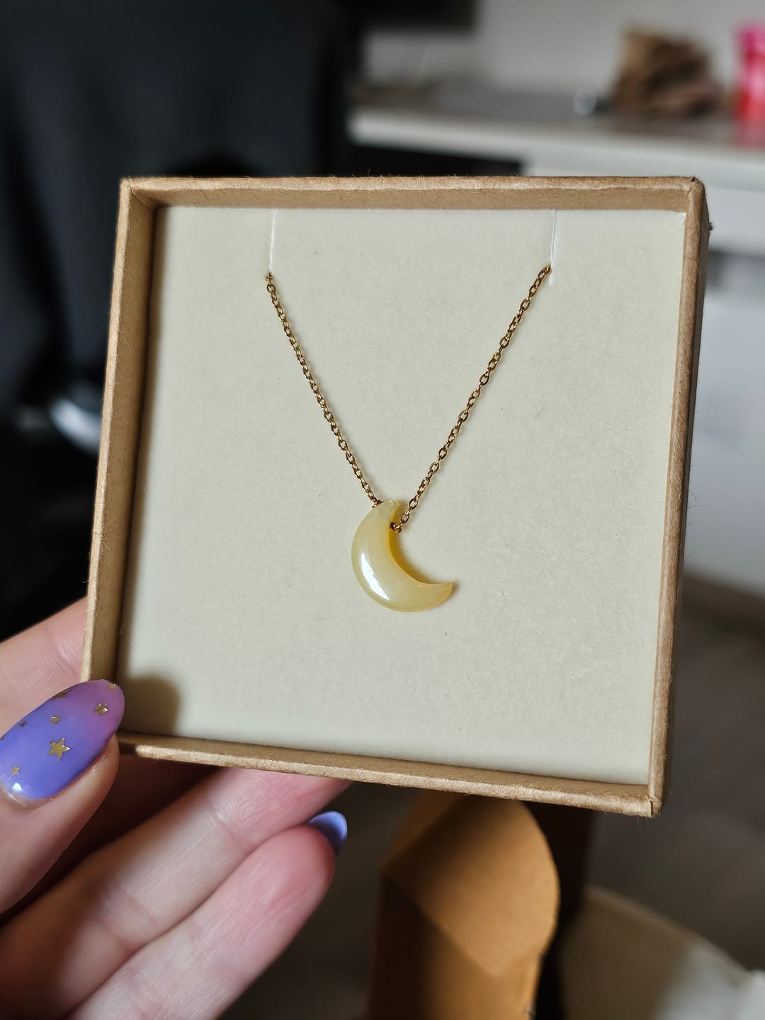 Customer photo review of adhva - Yellow Opal Luna Pendant