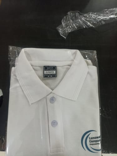 Customer photo review of Customized Polo T-Shirt With Your Company Logo | PrintMine.in