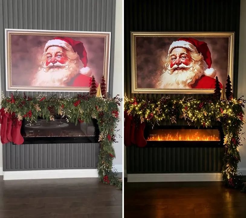 Customer photo review of 🏆2026 HOT SALE💥 Pre-lit Christmas Cedar Garland