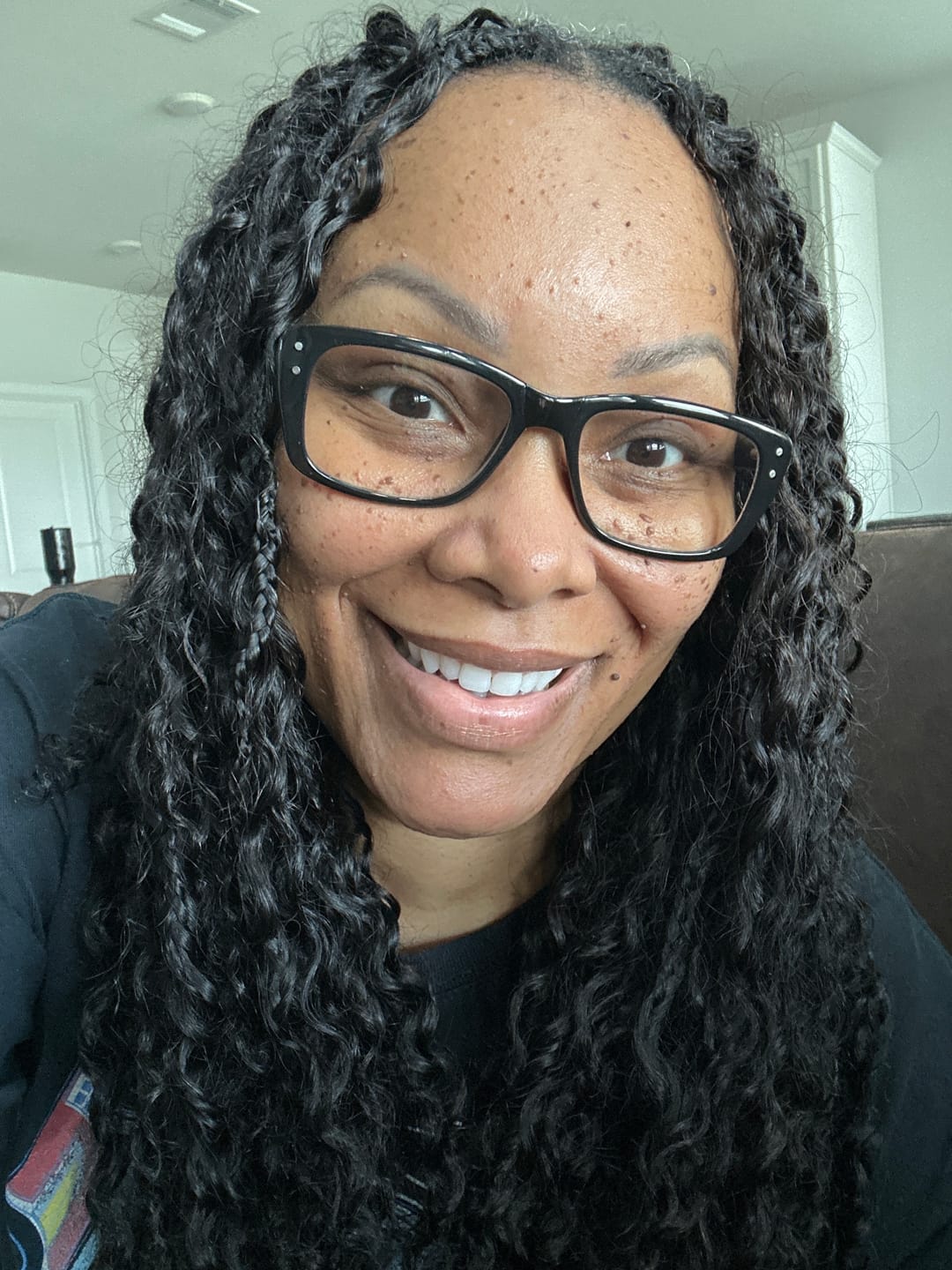 Customer photo review of Spanish Curl Human Crochet Hair