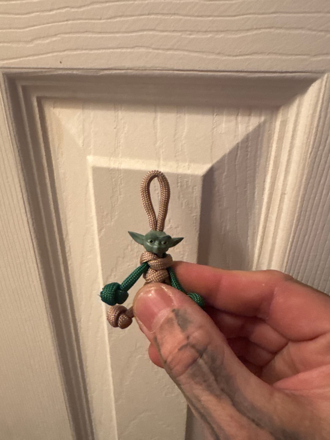 Customer photo review of Baby Yoda Paracord Buddy Keychain