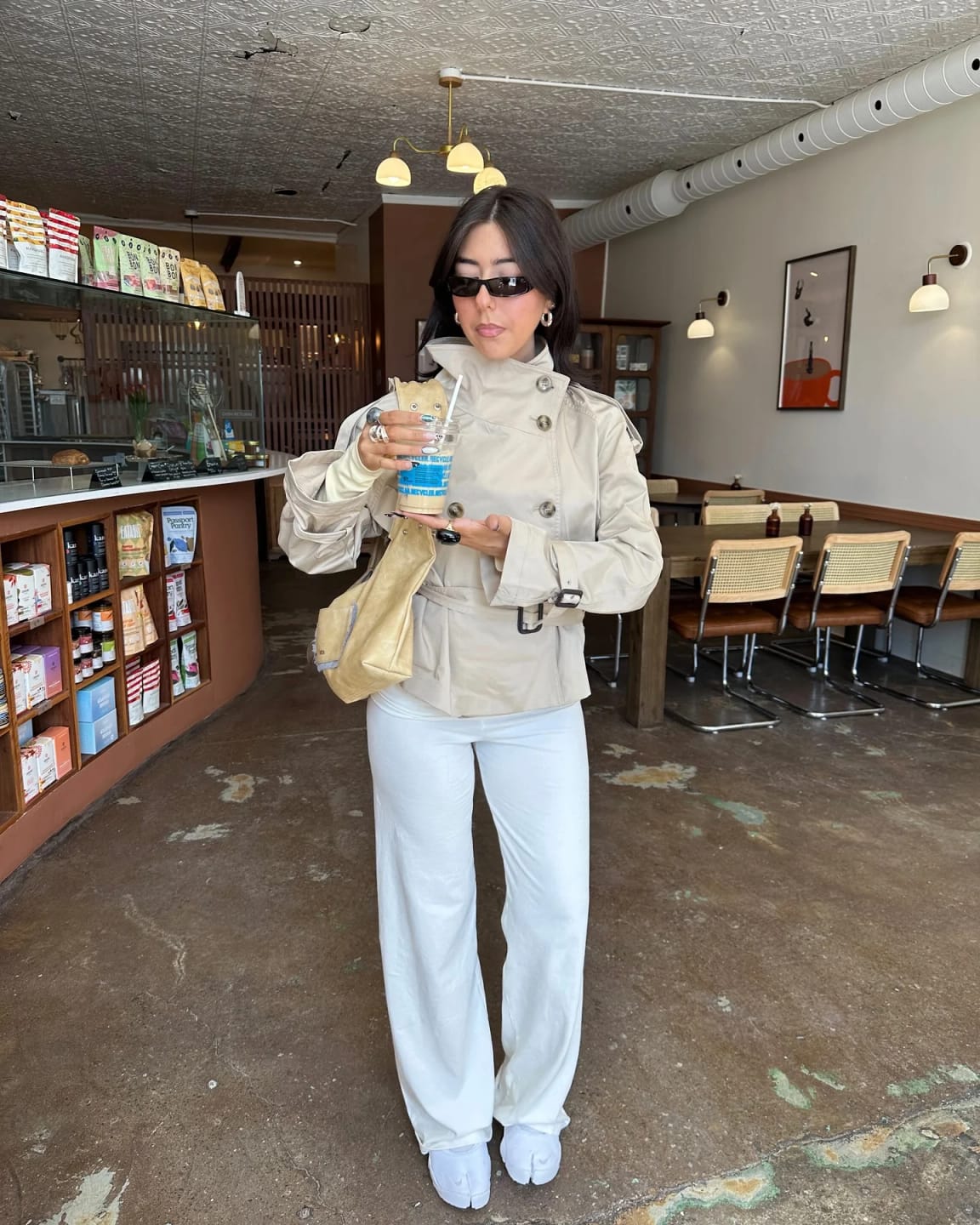 Customer photo review of Teresa British Belted Trench Coat