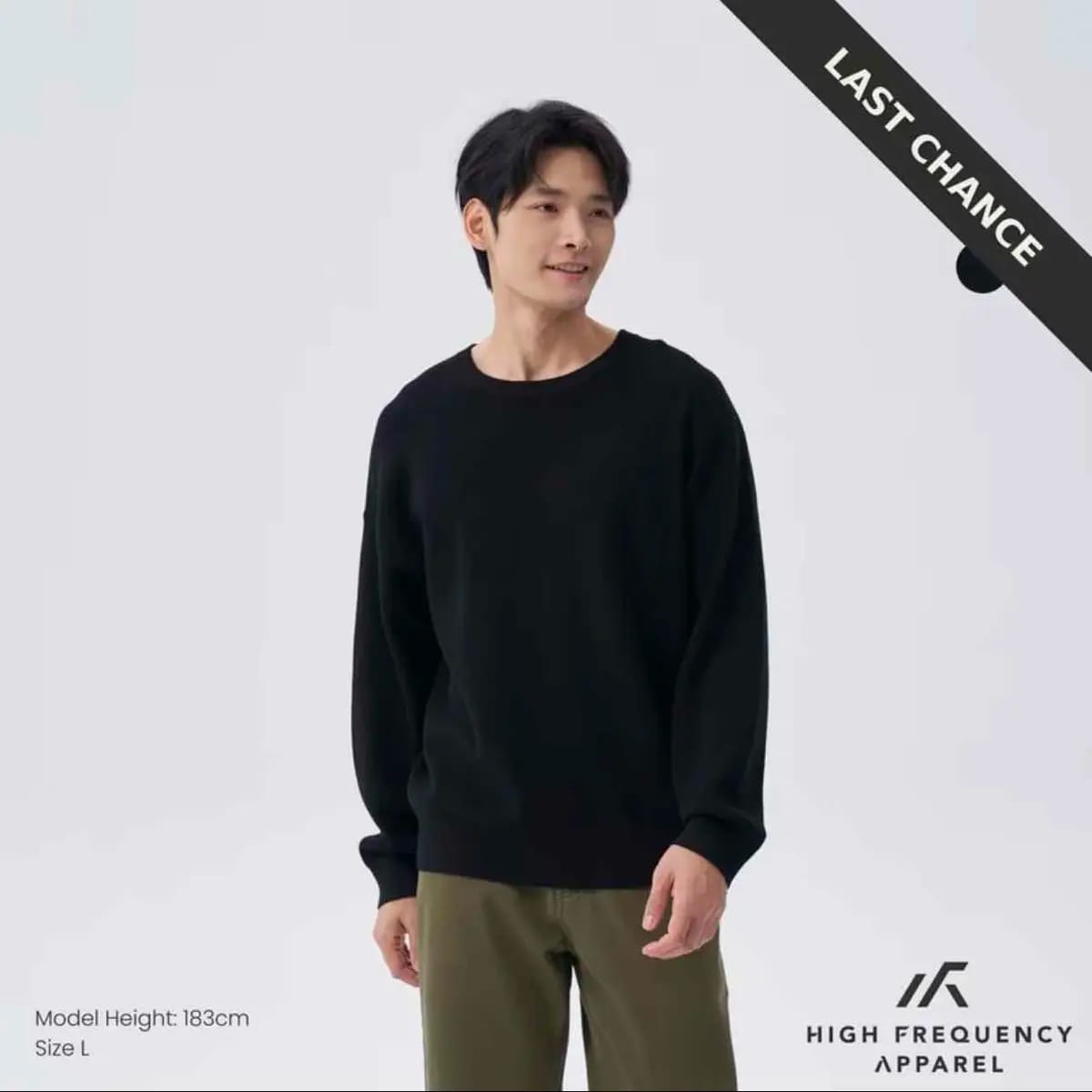 Customer photo review of Loose Fit Heavyweight Knitted Long Sleeve Pullover