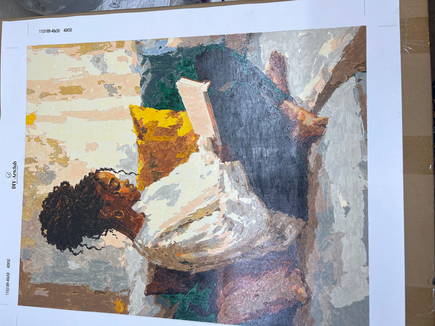 Customer photo review of Sunday Booktime | Paint by Number
