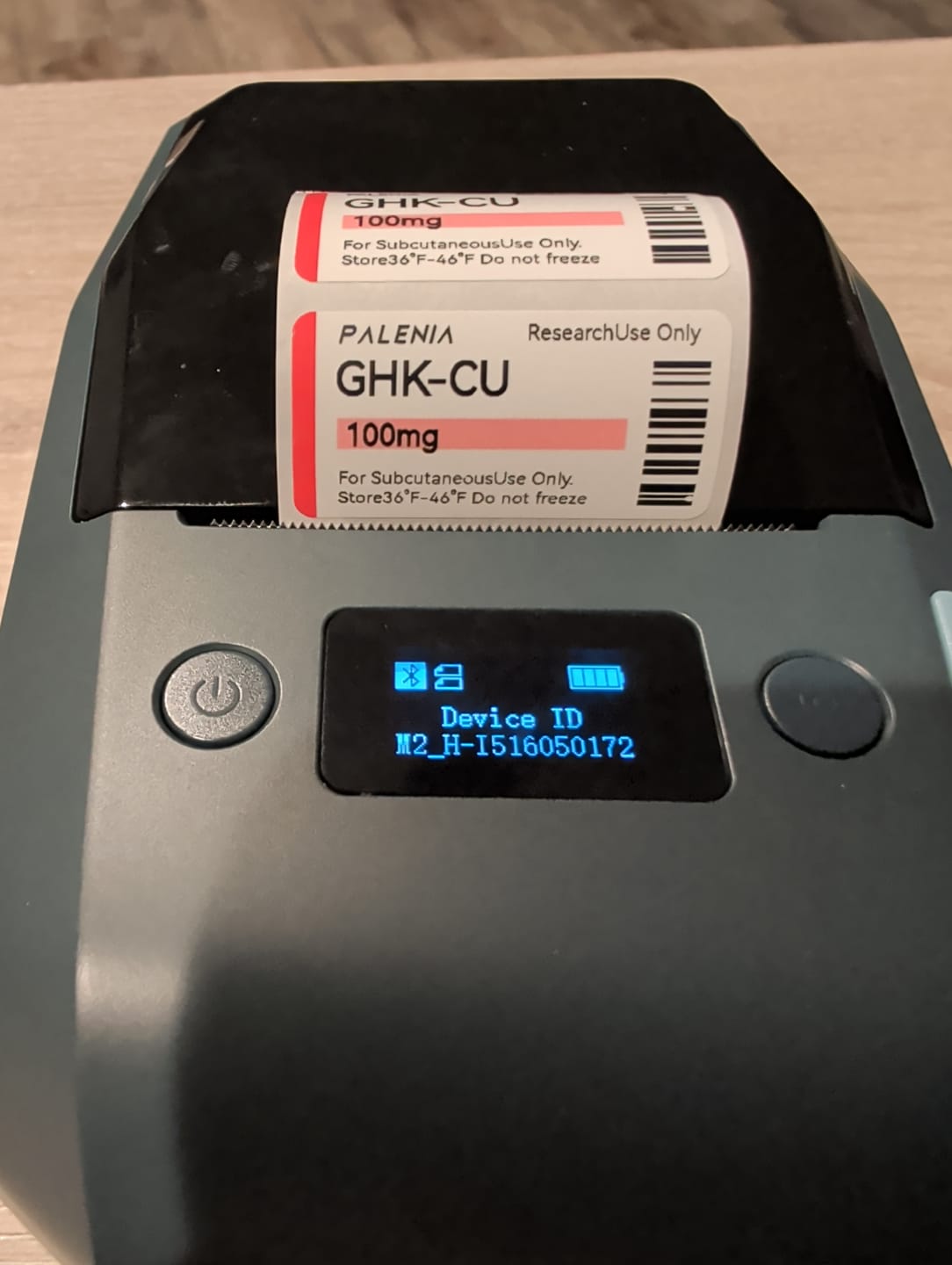 Customer photo review of Thermal Transfer Label Printer Labels for M2, M3