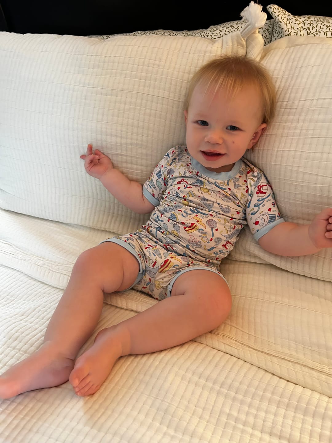 Customer photo review of Birthday Boy Short Pajamas