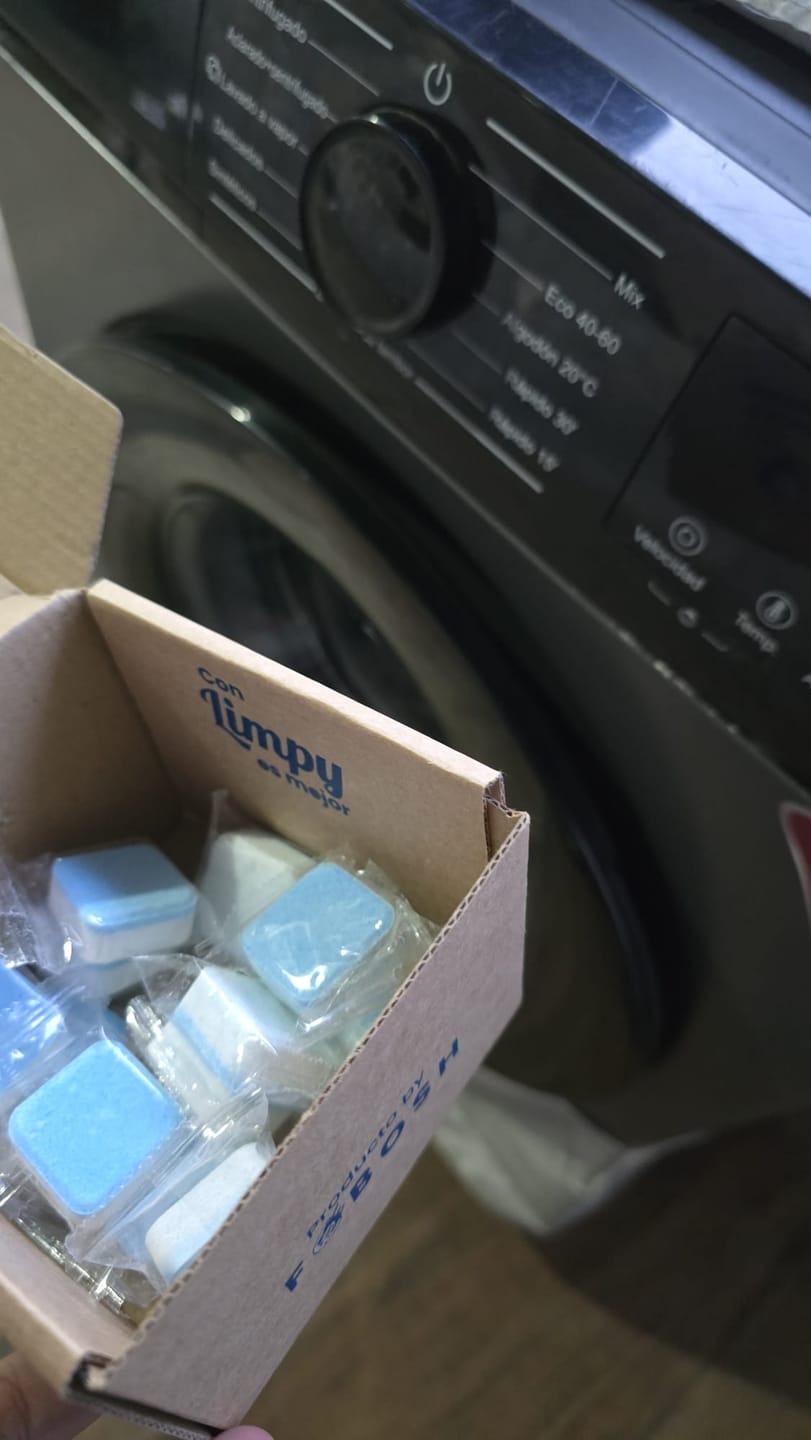 Customer photo review of Pastillas para limpieza de lavarropas - CAJA X 12  Antibacteriales  ⭐⭐⭐⭐⭐(+587 clientes)