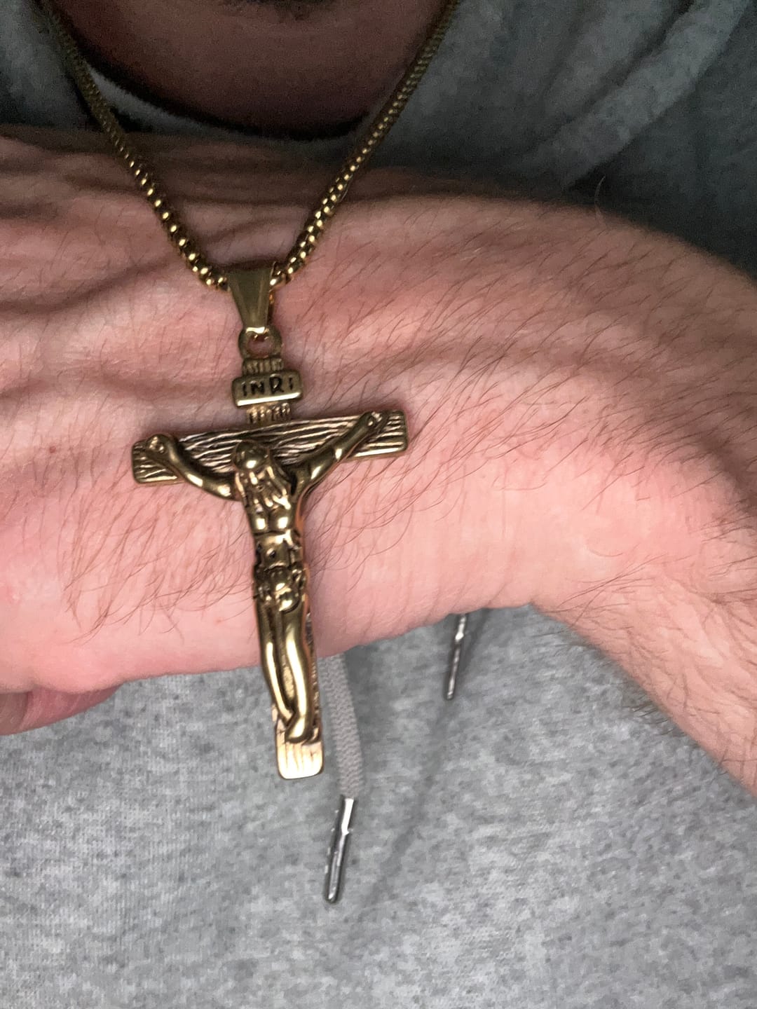 Customer photo review of FREE Today: Christ Jewelry Crucifix Pendant Charm Necklace