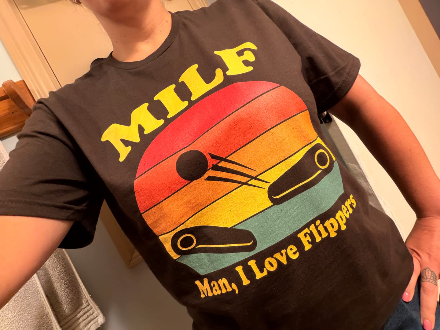 Customer photo review of Man I Love Flippers T-Shirt