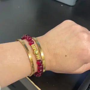 Customer photo review of FuAttract Wealth Attraction & Good Fortune Red Agate Fashion Prosperity Bracelet