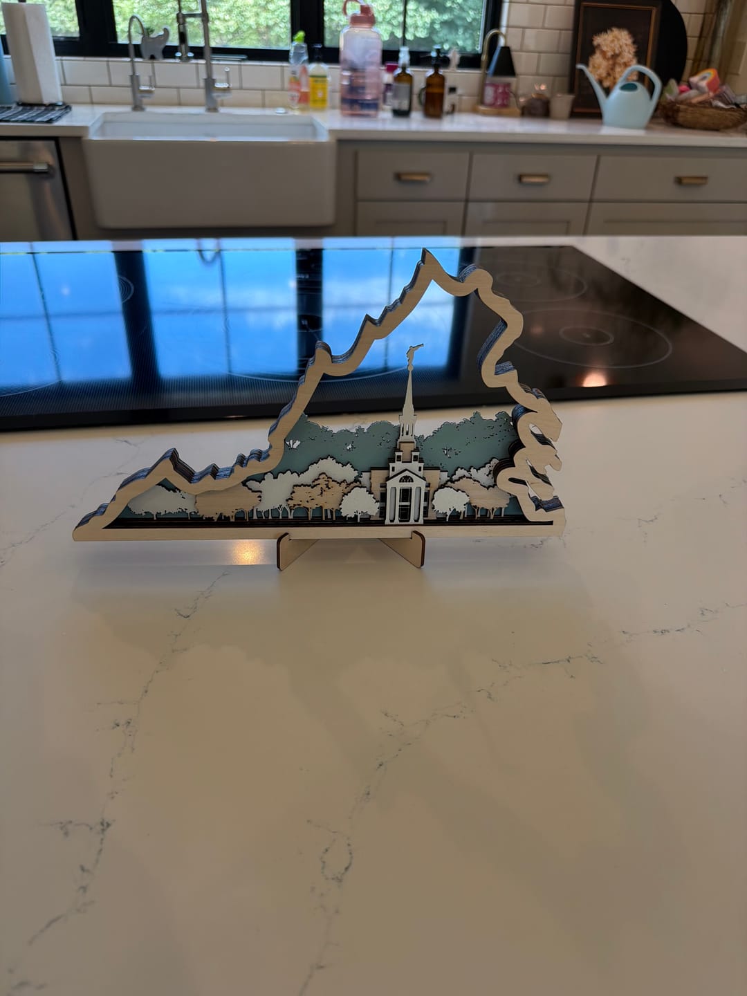 Customer photo review of Richmond Virginia Temple LDS Customized Temple State Sign, Laser cut and fully assembled