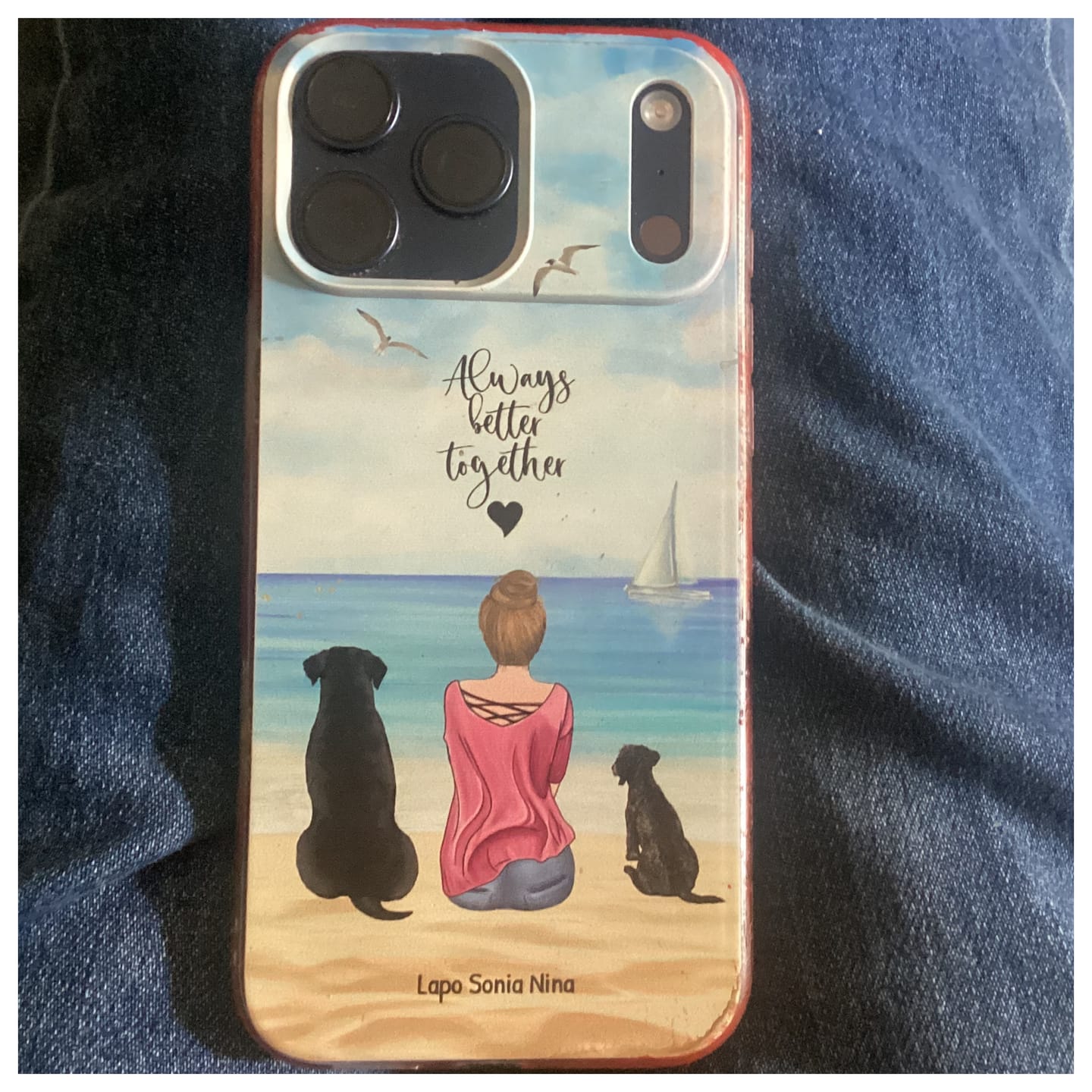 Customer photo review of Insieme al mio animale domestico – Custodia per il telefono personalizzata