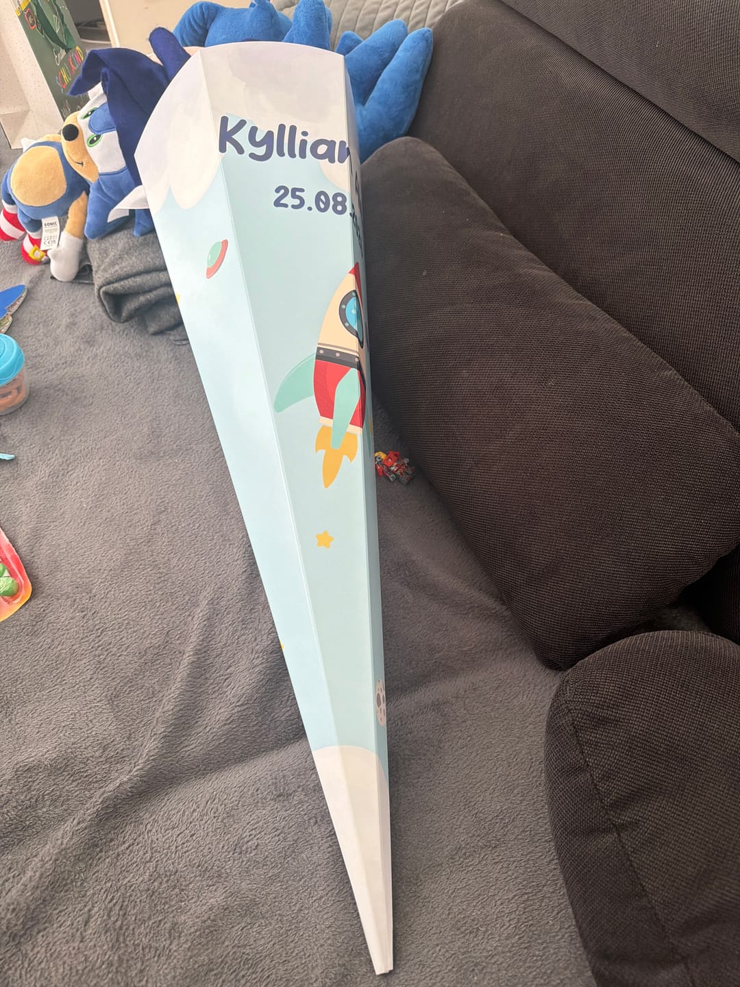 Customer photo review of Personalisierte Schultüte mit Namen - Weltall