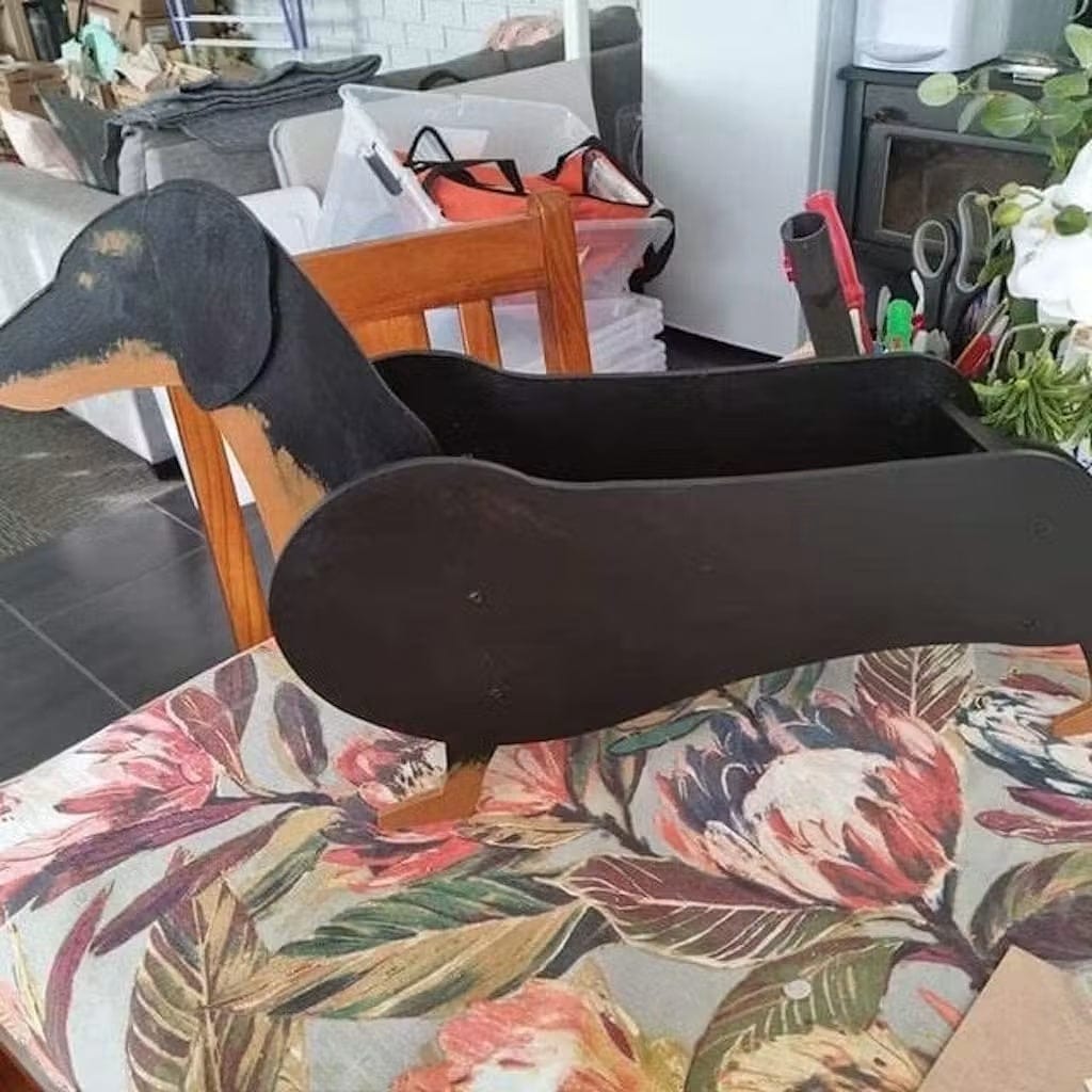 Customer photo review of Dog Planter - Dachshund