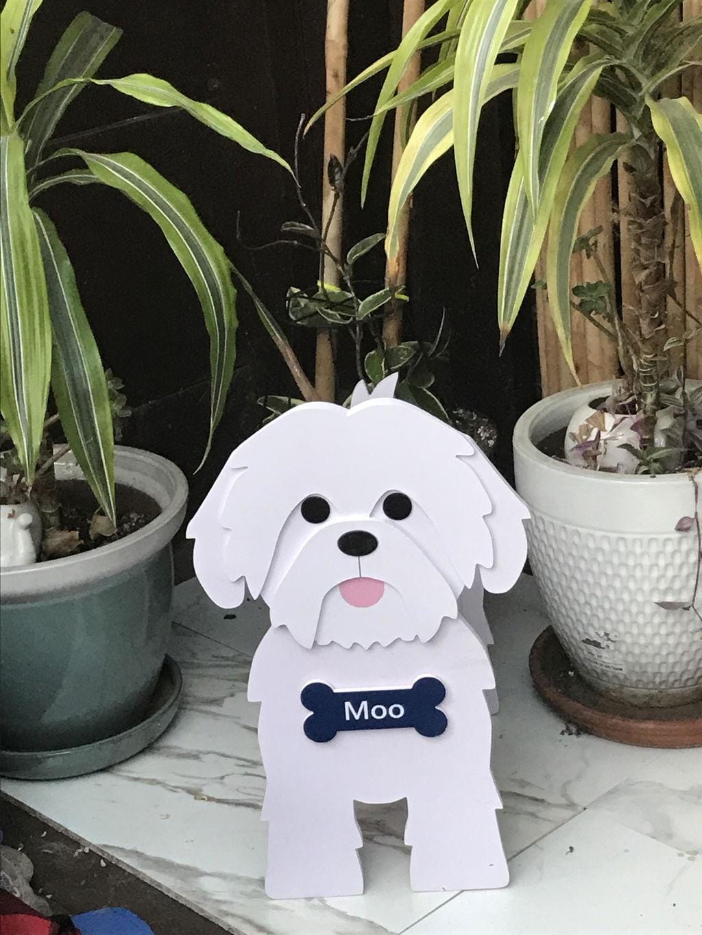 Customer photo review of Dog Planter - Shih Tzu