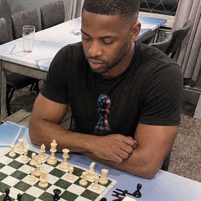 Customer photo review of Patriot Chess Pawn T-Shirt