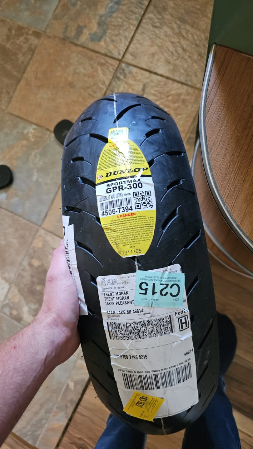 Customer photo review of Dunlop Sportmax GPR-300 Tires