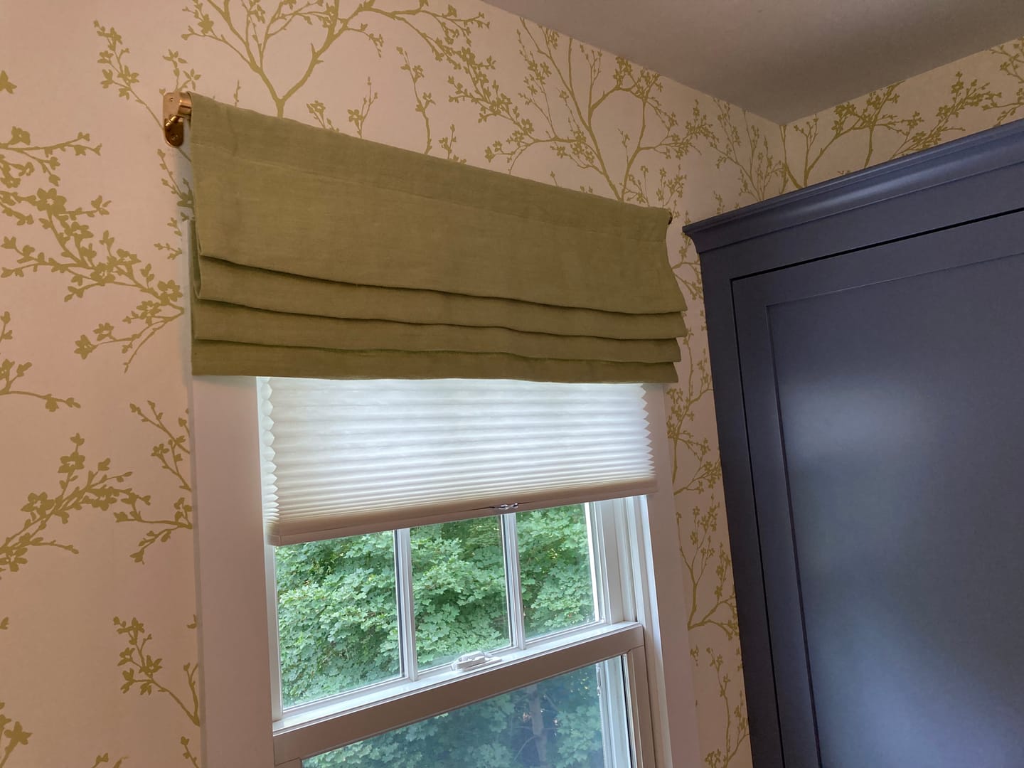 Customer photo review of Curtain Rail – Unlacquered Polished Brass