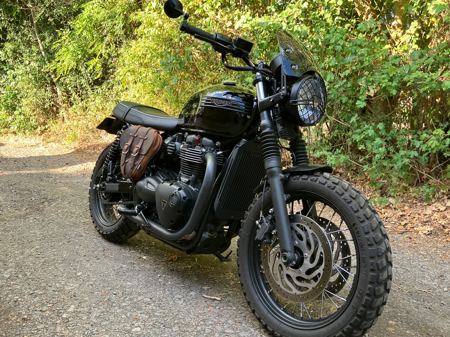 Customer photo review of Triumph Bonneville T100 & T120 Side Cover Solo Bag - (Model TSB032)