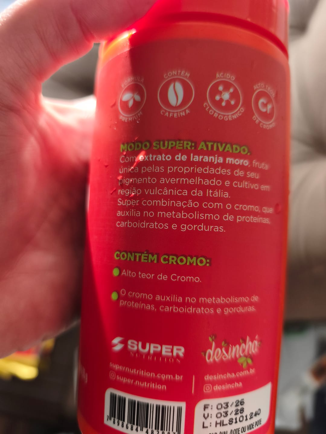 Customer photo review of Moro HD Laranja Moro, Café verde e Cromo (60 cápsulas)