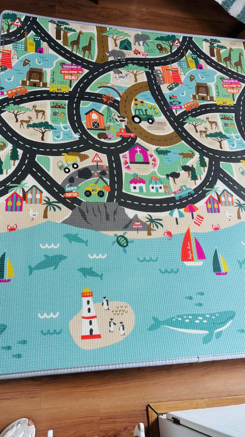 Customer photo review of Safari Numbers & South African Road Map Play Mat