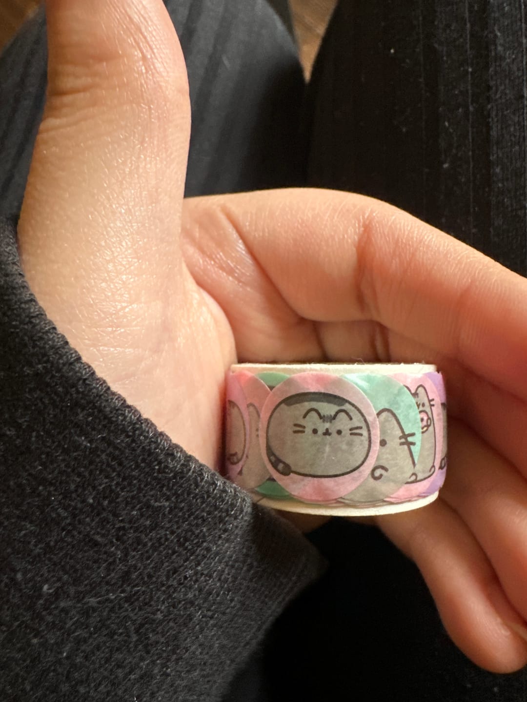 Customer photo review of Mooving at Work - Cinta Washi Tape Pusheen con Stickers Redondos